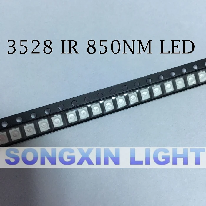 100 шт. XIASONGXIN светильник 3528 нм ИК SMD светодиодный Диод 1 4 инфрасветодиодный ОД 5 в