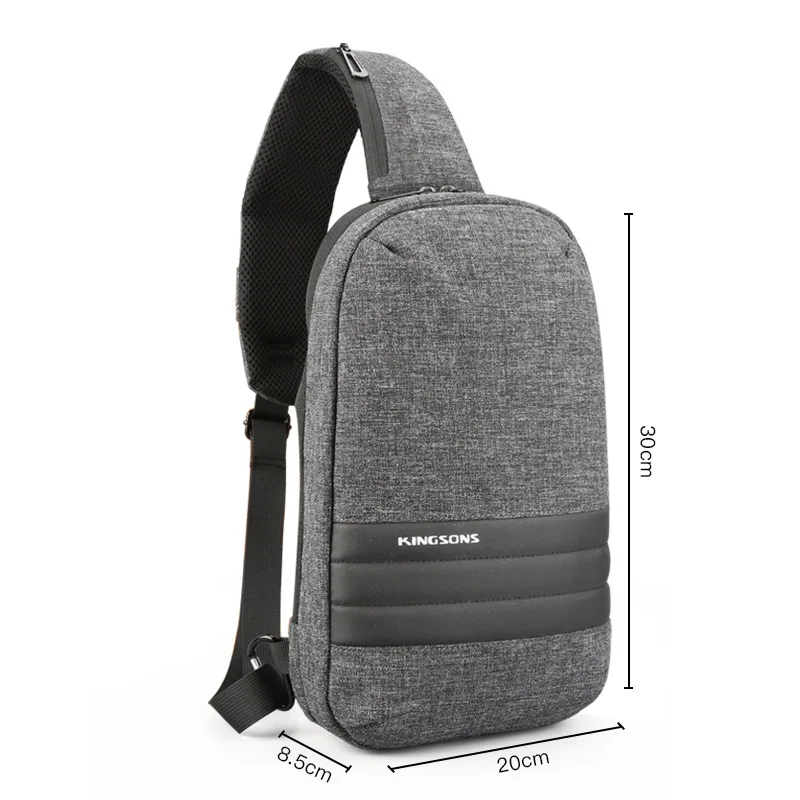FGGS-Kingsons Men Chest Bag Single Shoulder Back pack Men's Crossbody Bags Casual Messenger Small For Travel | Багаж и сумки