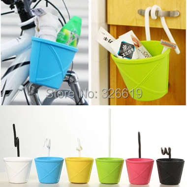 

hanging sundries storage bucket hanging basket storage hanging basket tpe made soft storage basket