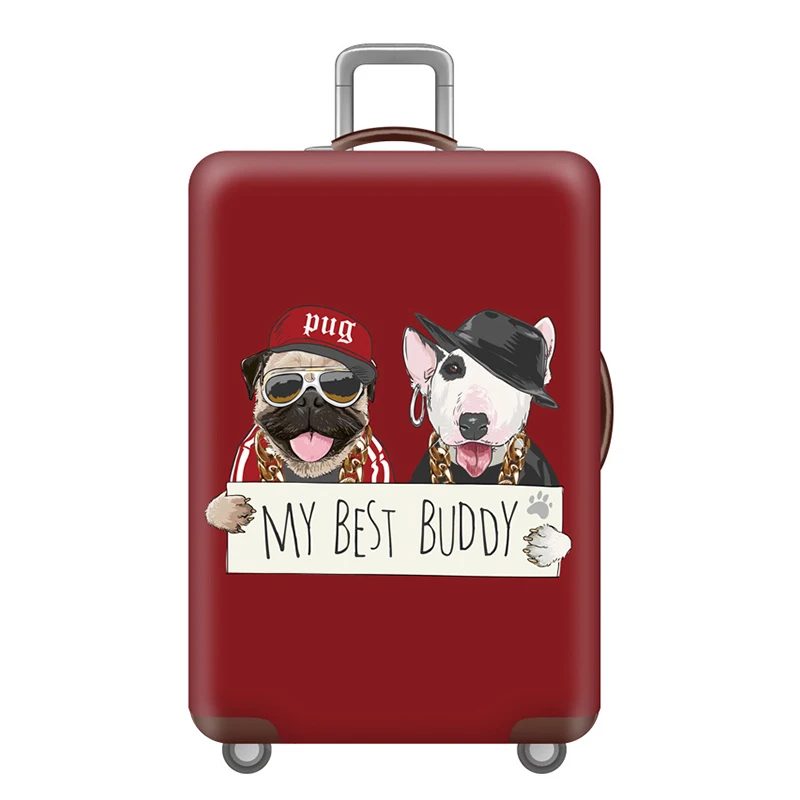 B Luggage cover Эластичные Защитные чехлы для багажа с животным узором, Чехол для багажа, подходит для 18-32 дюймов, пылезащитный чехол для чемодана, аксессуары для путешествий - Цвет: B Luggage cover