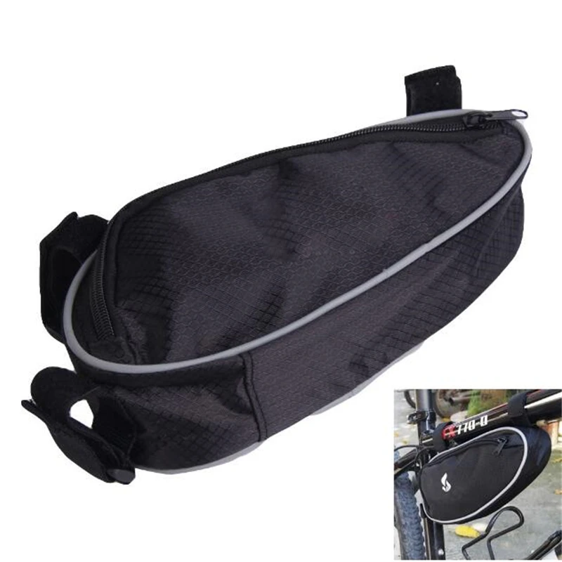 

Black Cycling Bicycle Bike Bag Accessories 2020 Front Tube Frame Pocket Bag For Bicycle Pouch For CellPhone Bisiklet Aksesuar