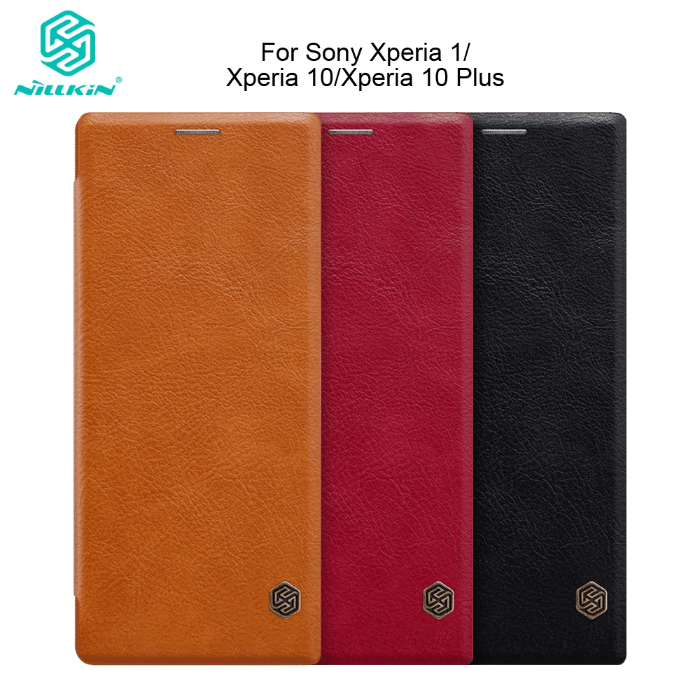 Чехол Nillkin для sony Xperia 1 для Xperia 10 10 Plus, Винтажный чехол Qin Ultra, флип-чехол из искусственной кожи с отделением для карт 6," 6"