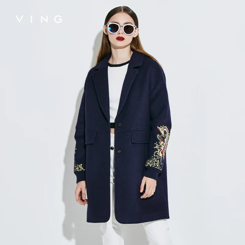 Новинка 2018 осенне зимний женский Повседневный Тренч из смешанной шерсти с