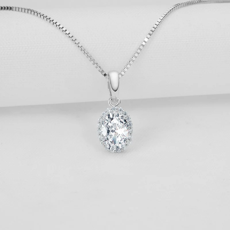 Цепочка женская из серебра 0 75 пробы с овальной огранкой 925 карата|necklace silver