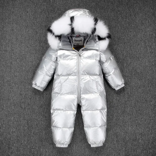Dollplus/Коллекция года; комбинезон для маленьких девочек с натуральным мехом; Детские зимние комбинезоны для мальчиков; утепленные пуховые комбинезоны; комбинезоны для малышей - Цвет: color2