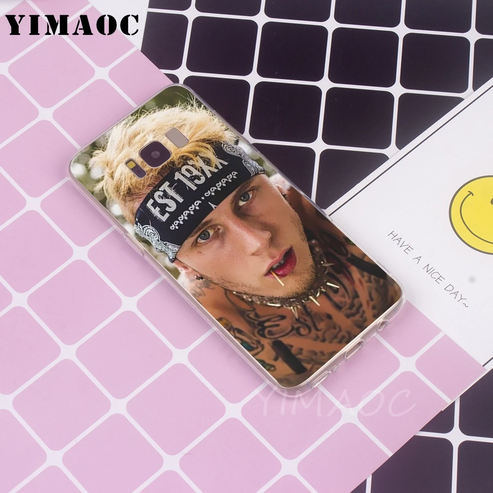 YIMAOC MGK Machine Gun Kelly Soft Case for Galaxy j3 j5 j6 j7 A5 2016 2017 A6 A9 2018 Note 8 9 S7 edge S8 S9 S10 Plus S10e |