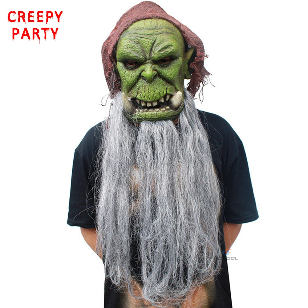 Орк Маска гулдана игра фильм реалистичный латекс маска маскарад Косплэй ПОРП