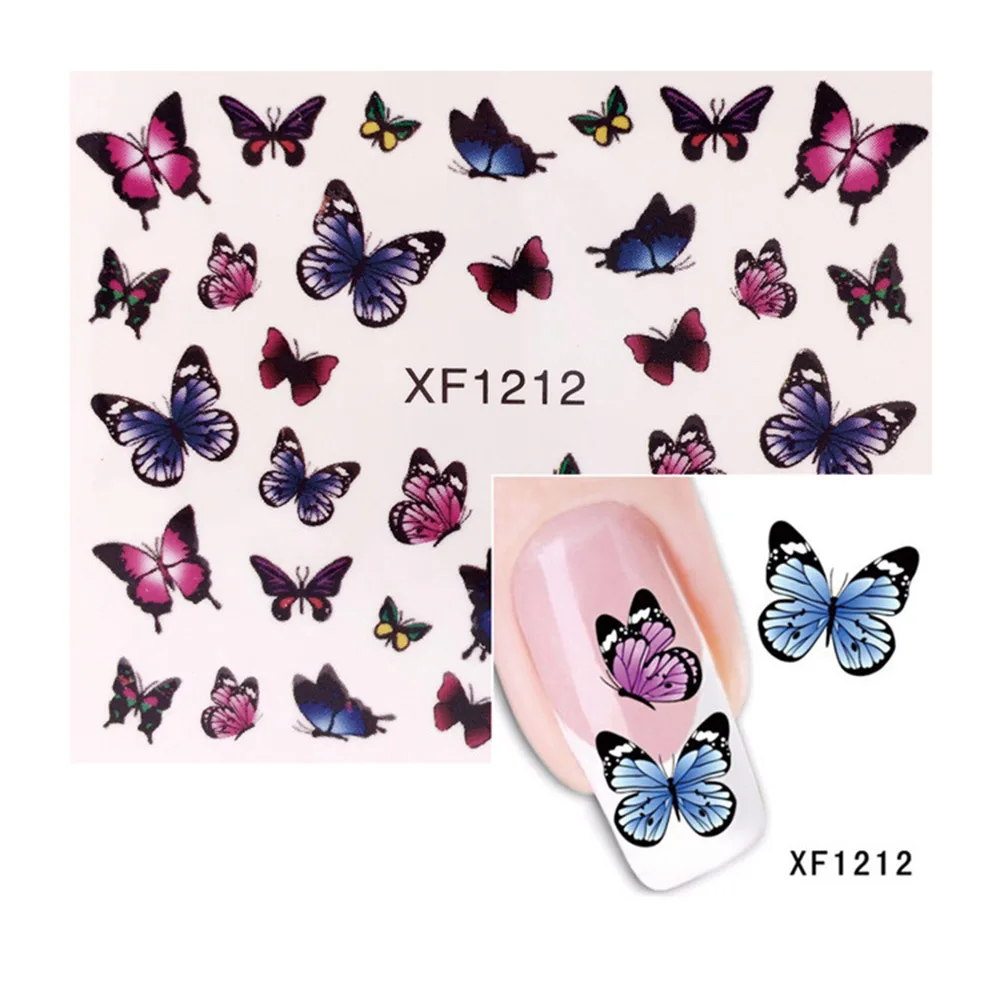 1 лист бабочки стили ногтей переводные наклейки для переводная картинка Цветы