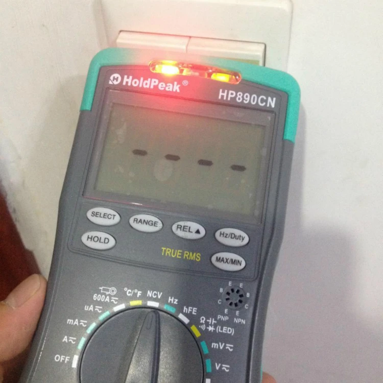 Клещи стабильный ЖК-дисплей HoldPeak HP-890CN Цифровой мультиметр DCAC измеритель