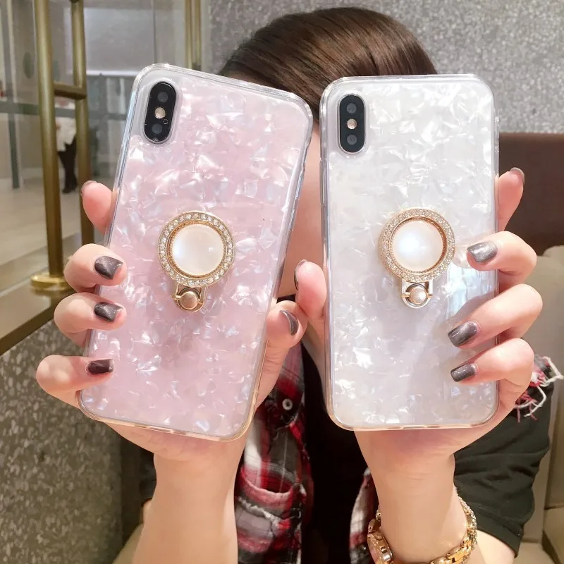 20 шт Алмазный чехол для iPhone XR XS Max x 10 8 7 6 s кольцевой палец Силиконовый Samsung Galaxy S9 more