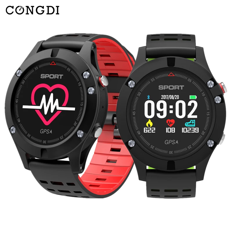 Оригинальные Смарт часы F5 с GPS пульсометром водонепроницаемые спортивный фитнес