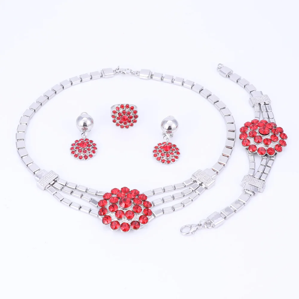 Модные нигерийские Свадебные комплекты ювелирных изделий с африканскими