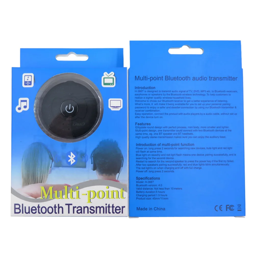 Многоточечный Беспроводной Передатчик Аудио Bluetooth Музыка Стерео Dongle Адаптер для
