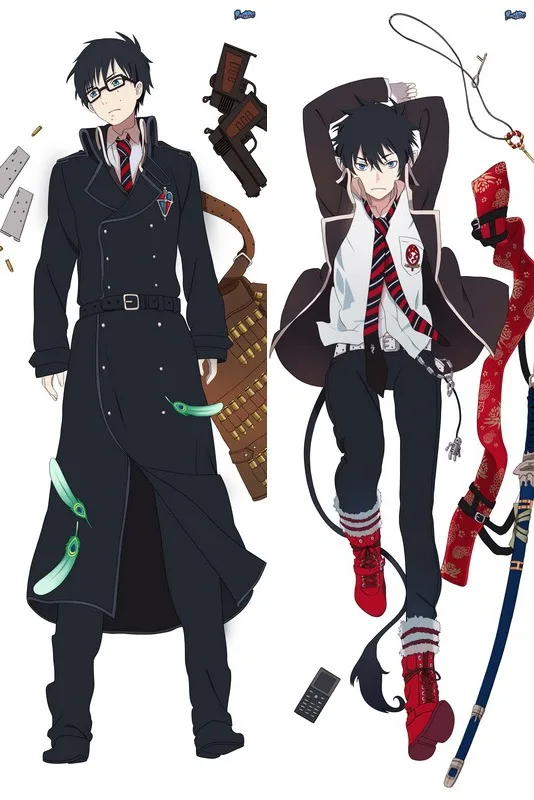 

BL Anime Ao no Exorcist Rin Okumura Hugging Body Pillow Cover Case N017