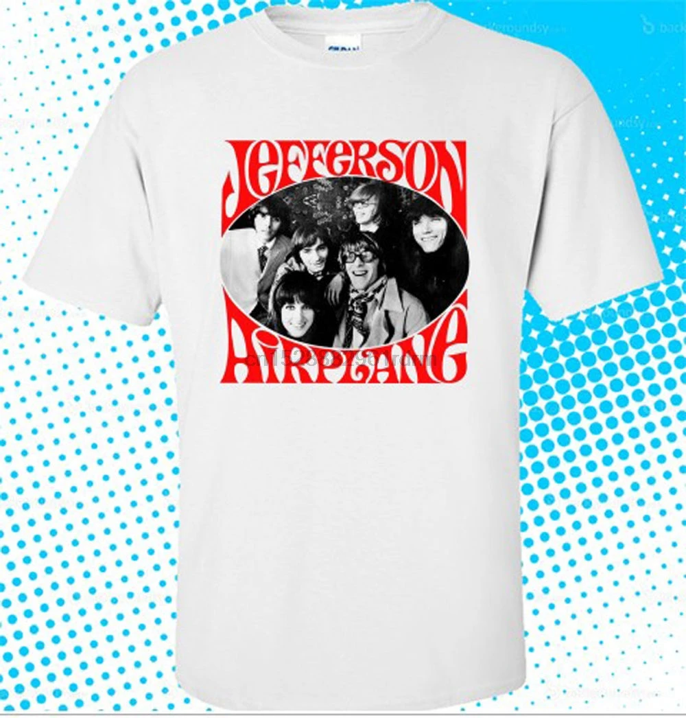 2019 летняя Стильная мужская белая футболка Jefferson Airplane Rock Размеры s до 3XL футболки с