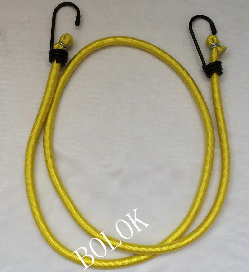 yellow 1 шт. 8 мм* 120 см длина палатки эластичные шнуры банджи эластичный канат привязанный высокий багажный Канат с крюком в обоих концах - Цвет: yellow