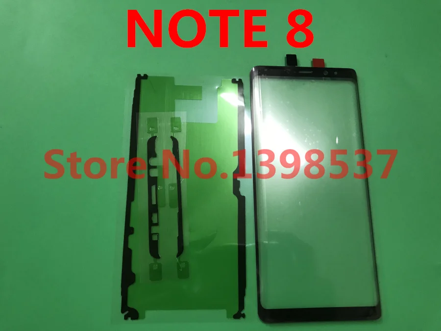 

100 шт. Оригинальный Для Samsung Galaxy Note8 Note 8 N950 Переднее стекло 6,3 дюйма сенсорный экран верхняя линза ЖК внешняя панель + клей