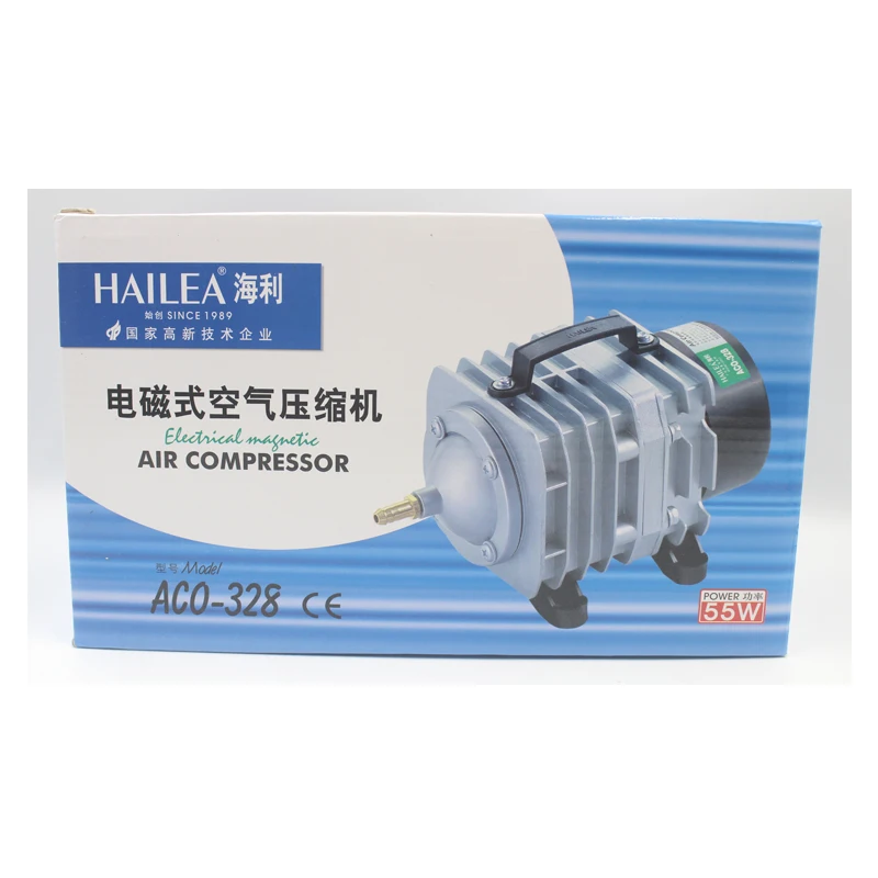 Hailea ACO-328 220 л/мин аквариумный кислородный насос электромагнитный воздушный компрессор кислородный насос в 60 Вт
