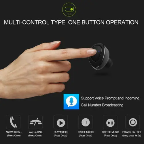 Новинка 2019 Мини TWS K2 Беспроводные стереонаушники в ушах Bluetooth бас уличные