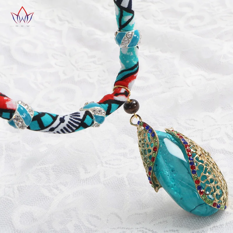 Африканская веревка подвеска колье ручной работы ожерелье ткань Анкара Кенте