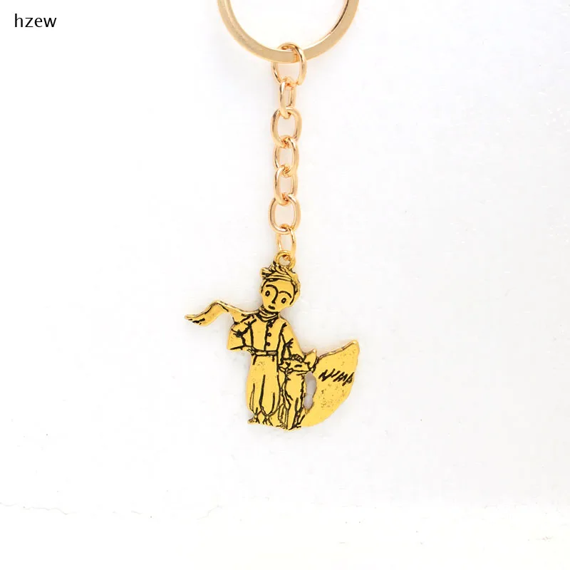 Hzew Новый Маленький принц и лиса цепочка для ключей старинное золото цвет: старое