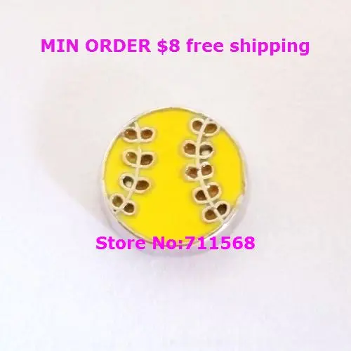 Бейсбол плавающие прелести спортивные для изготовления браслета Ассорти Стекло