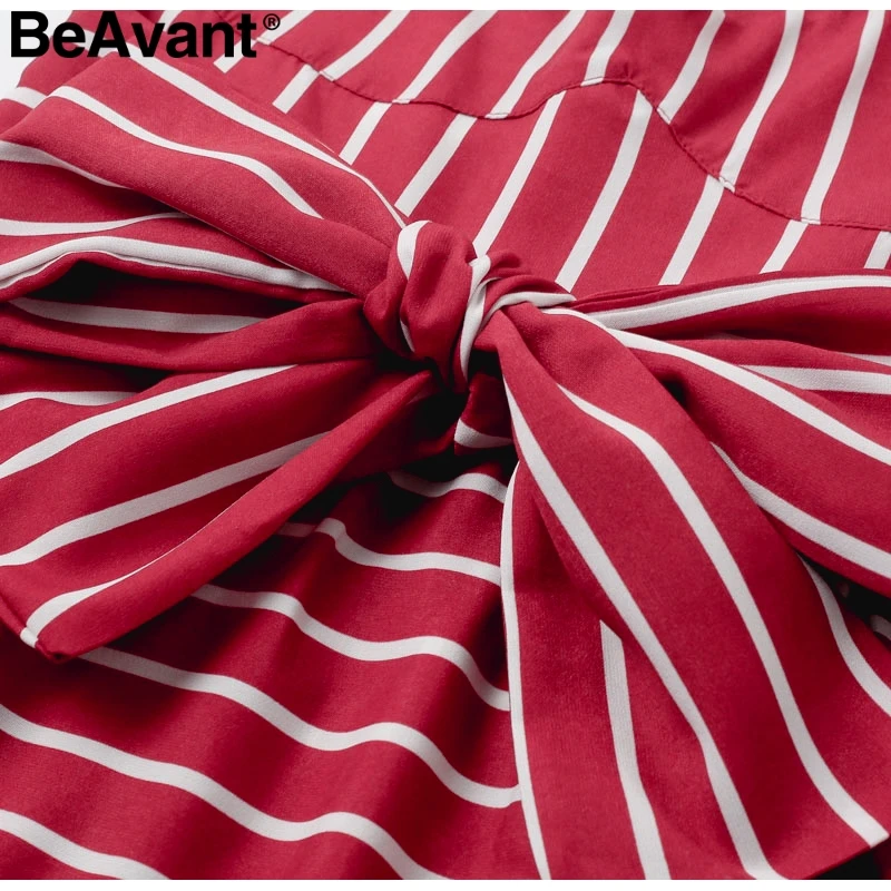 BeAvant, винтажное Полосатое летнее платье для женщин, красное, без рукавов, с поясом, высокая талия, макси платье, одежда для отпуска, пляжные платья для девушек, vestidos