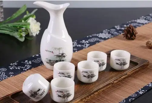 Керамический набор вина костюмы желтый рис графины горшок популярная теплая