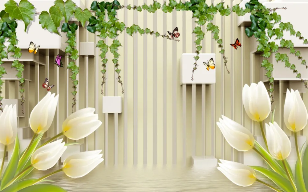 

Photo any size Classic Home Decor white flower lily exterior house decor