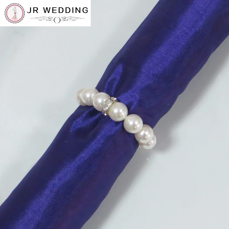 

50pcs/lot Pearl Napkin Rings, Napkin Buckle Napkin Holder Wedding And The Hotel Has A Diamond Napkin Ring Soft Furnishings