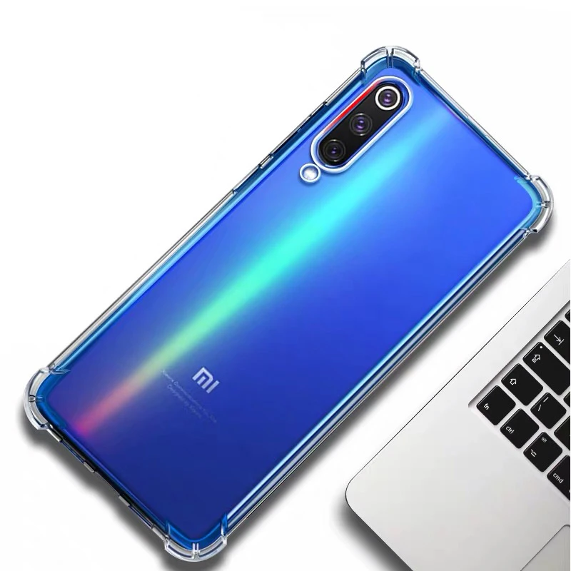 Супер Ударопрочный силиконовый чехол для Xiaomi Mi A2 Lite 8 9 Se прозрачный мягкий из ТПУ