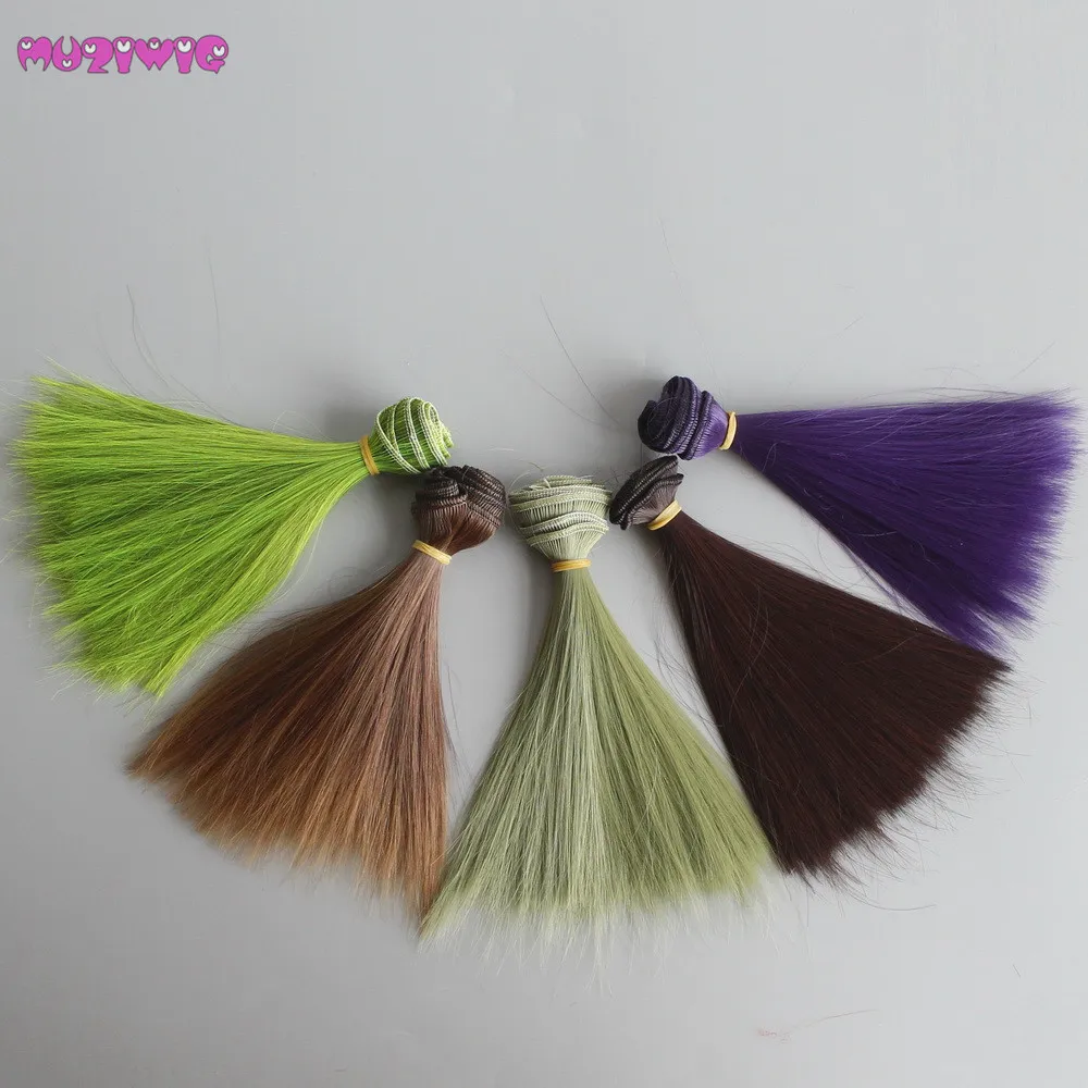 Куклы парики 15*100 см прямые волосы парики для 1/3 1/4 1/6 BJD SD Blyth куклы