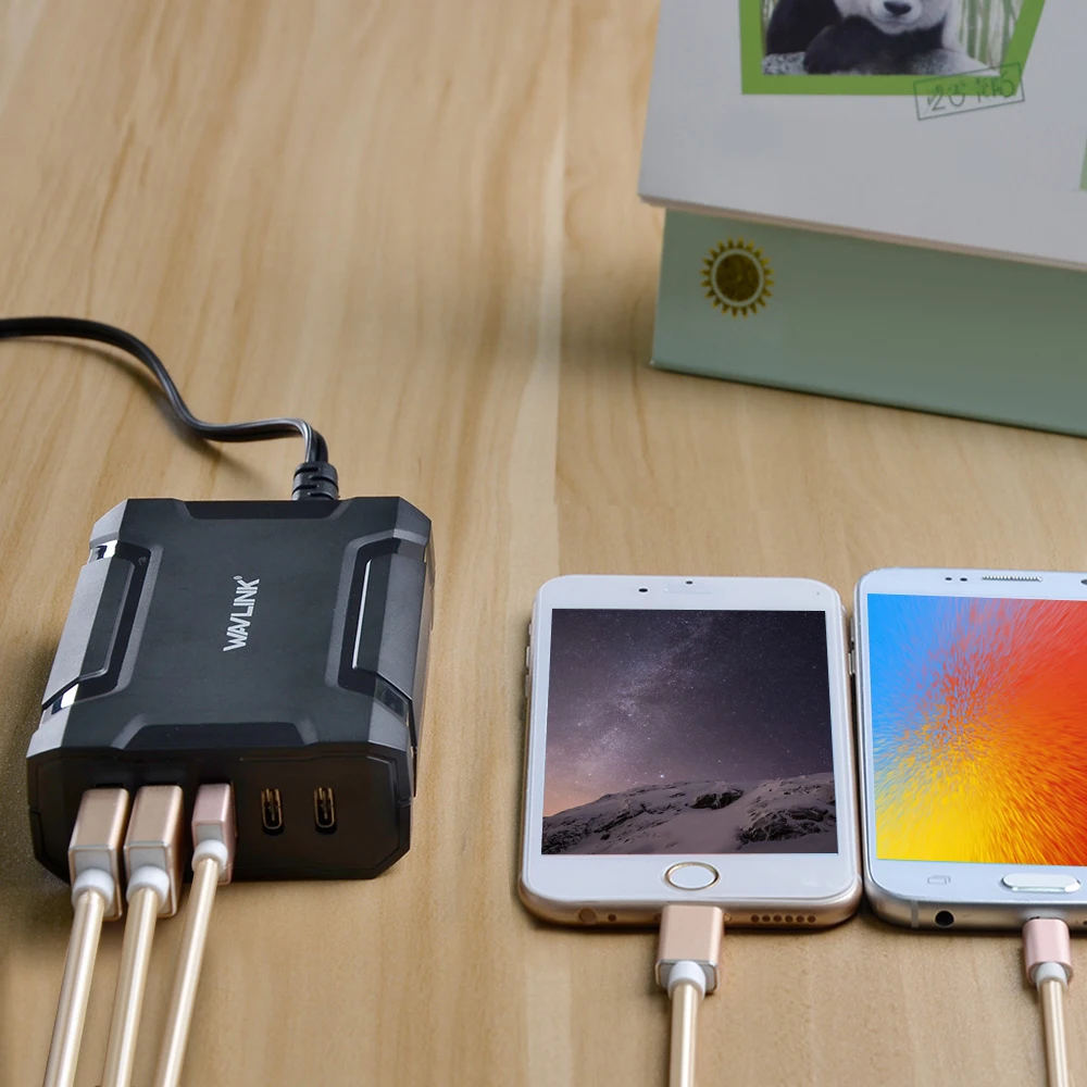 Настольная зарядная станция с 5 портами 45 Вт/9 А USB C настенное зарядное устройство