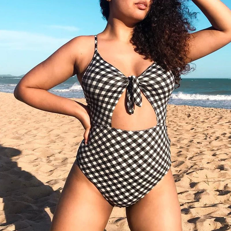 Bikinx полый большой купальник Женские Боди бикини с цветочным принтом 2019 mujer