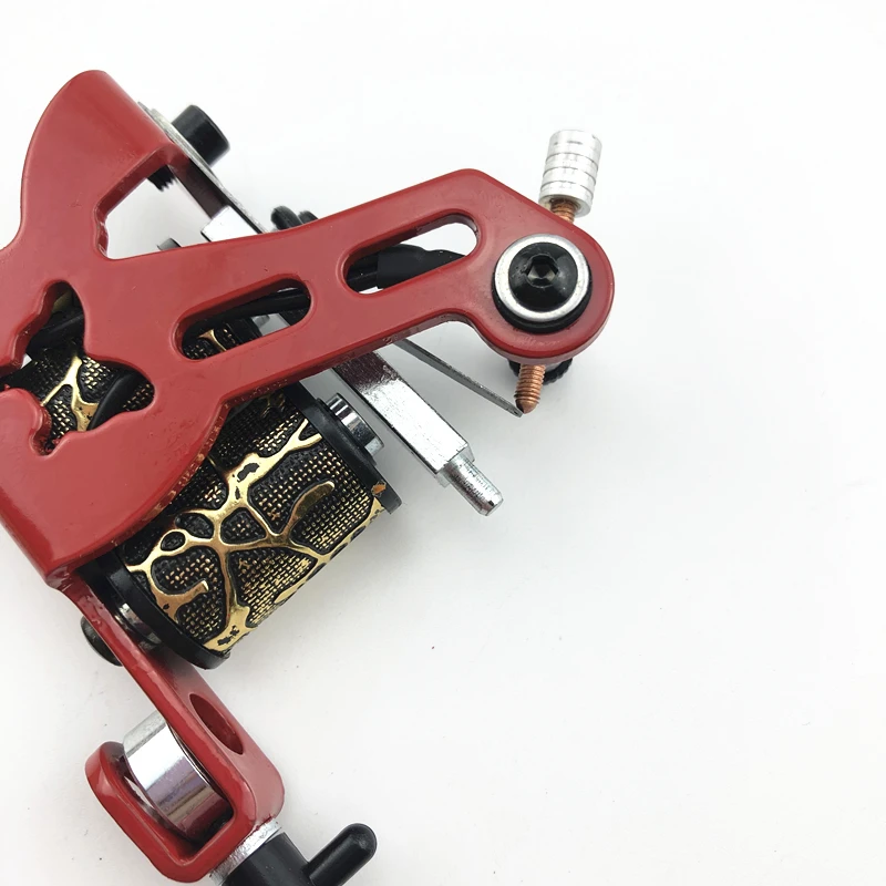 Newest Tattoo Coil Machine Handmade For Liner Shader Beginner 10 Wraps Professional Gun NM133 | Красота и здоровье