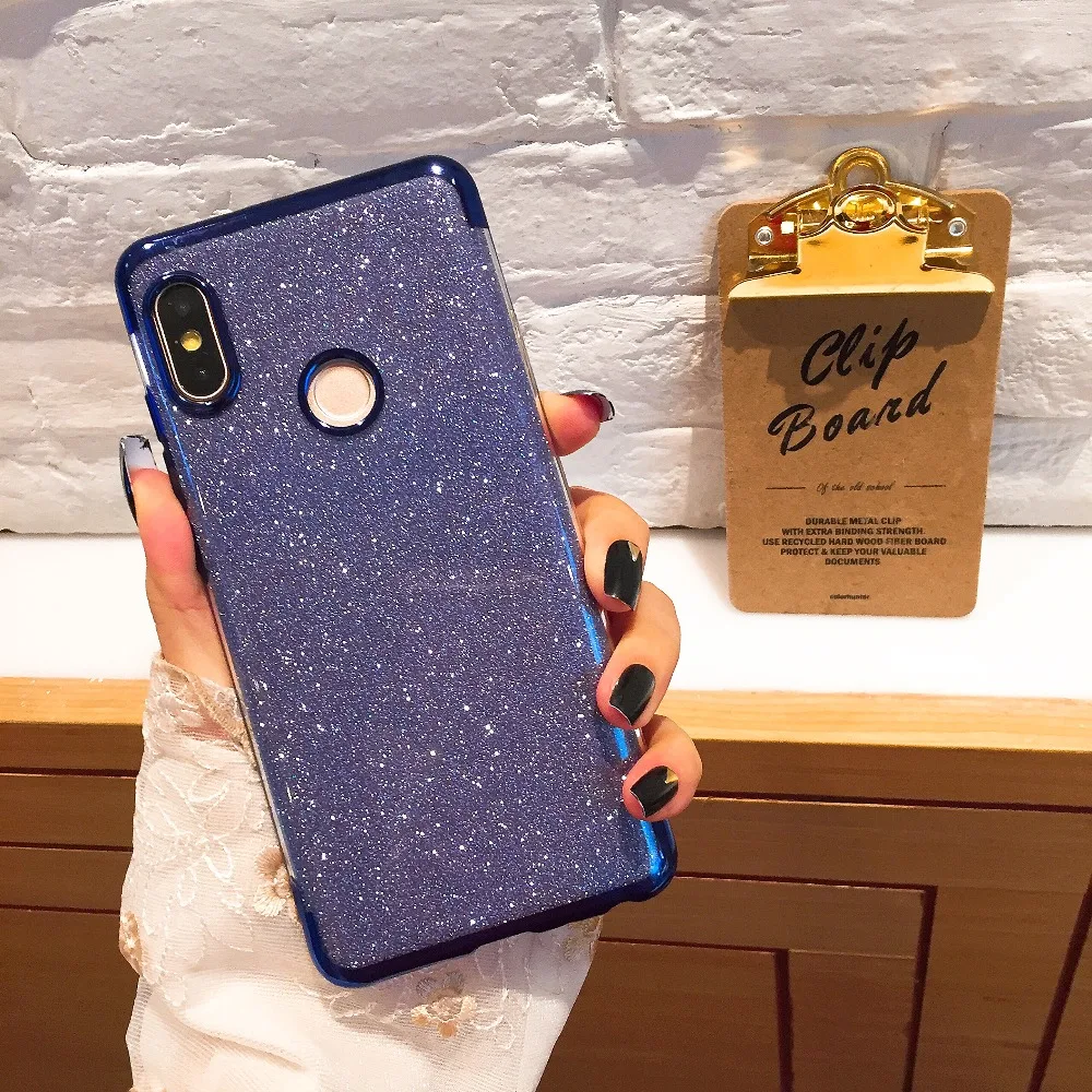 Plating Glitter Bling Silicone Phone Case for xiaomi mi mix 2 2s 8 SE 6 6X A2 A1 5X Redmi Note 4 4X 5 Pro 5A Prime Plus | Мобильные