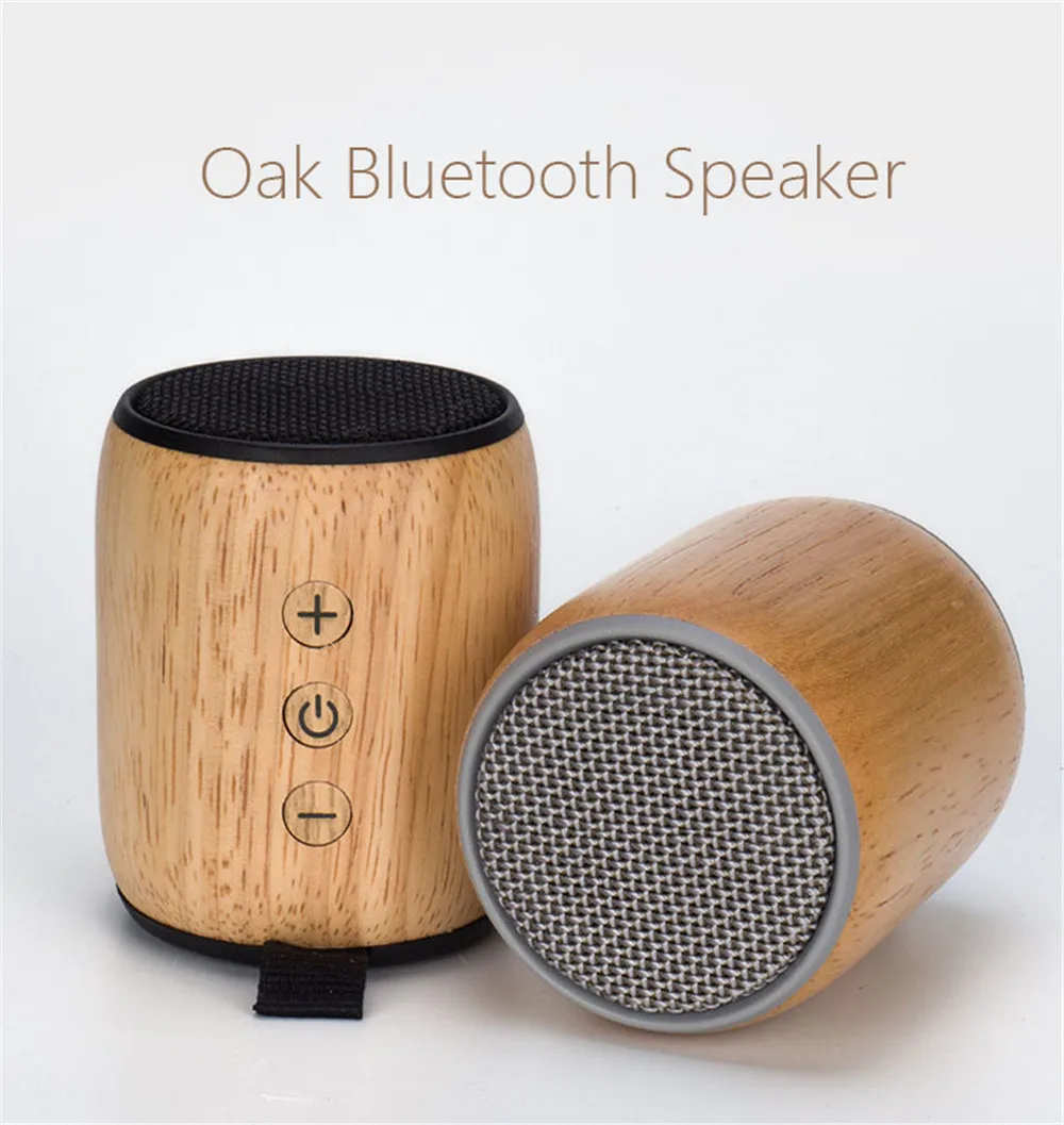 Oak Bluetooth динамик 3 Вт Высокая мощность TF карта маленький аудио сабвуфер деревянный динамик 450 мАч емкость батареи