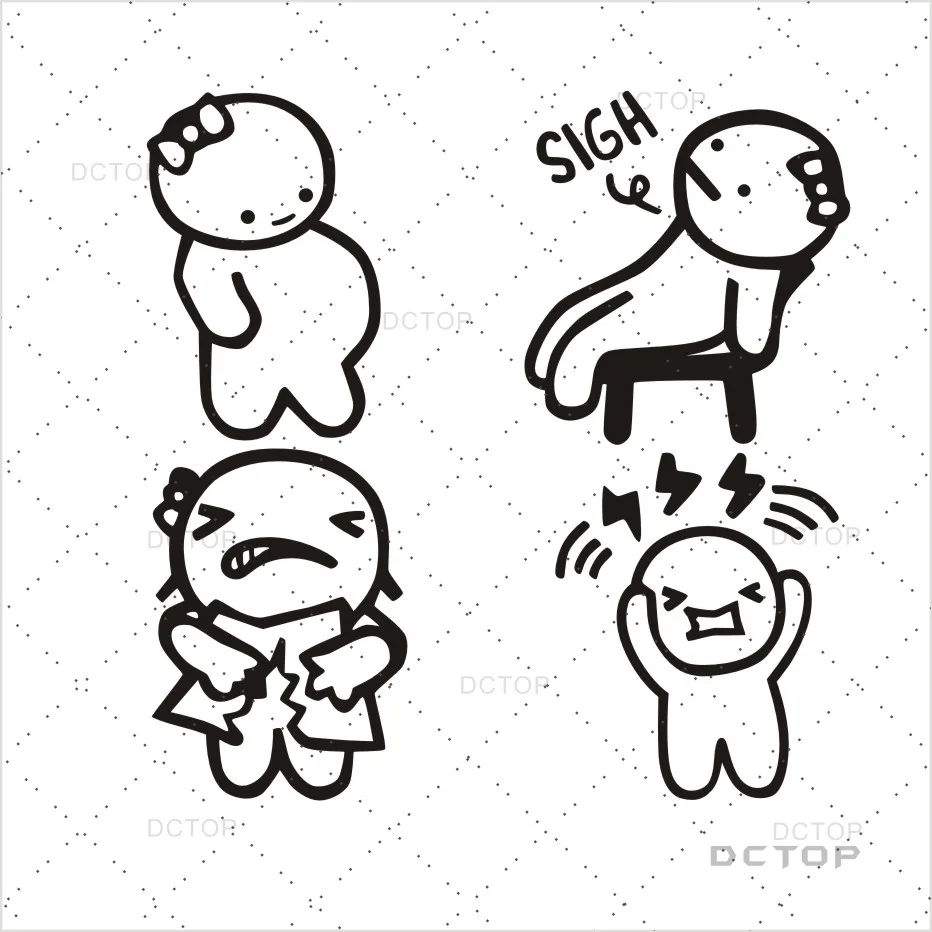 Интересные Мультяшные наклейки для маленьких людей с рисунком лица ноутбука