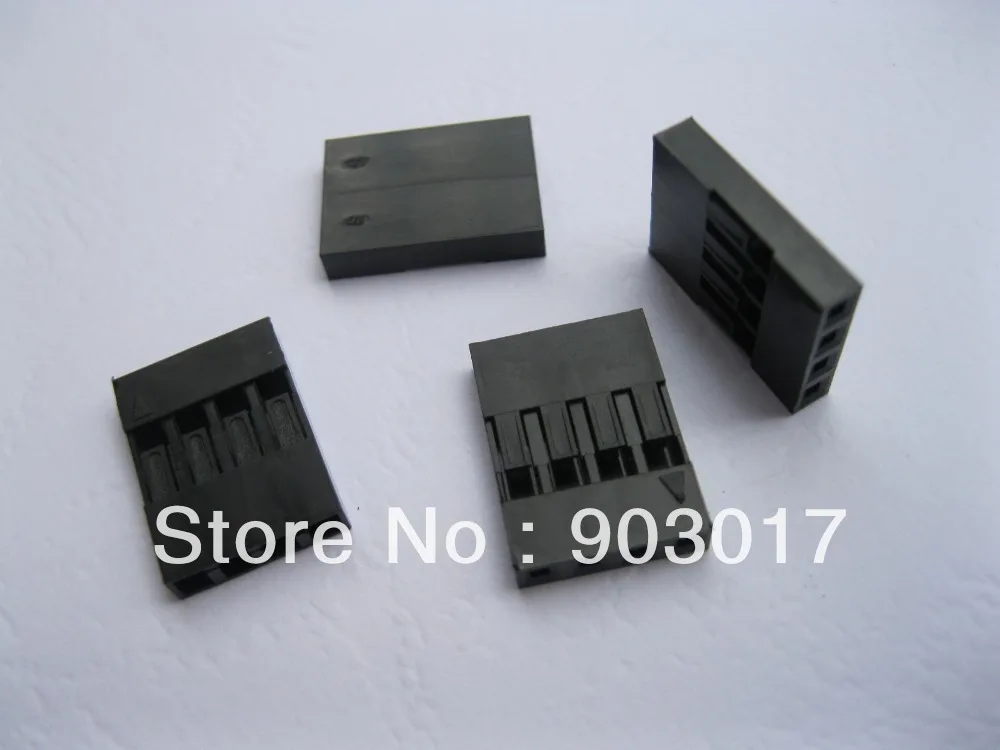 100 шт. соединительный провод женский корпус 4-контактный разъем шаг 2 54 мм черный