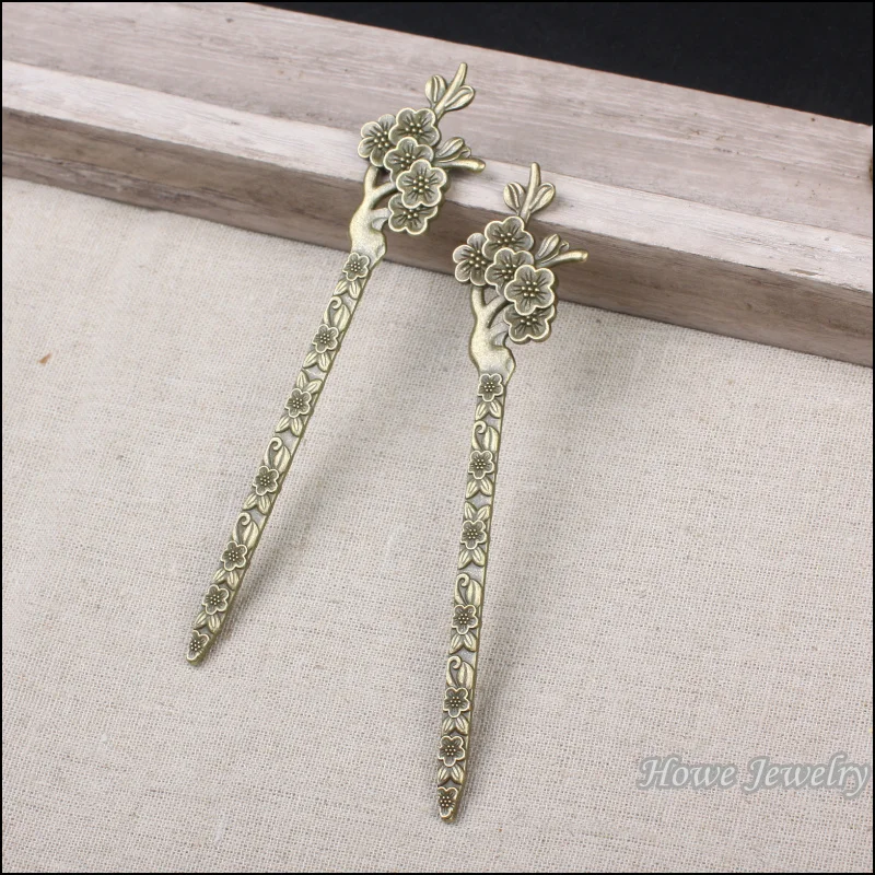 2 шт. качественный античный бронзовый цветок ветви подвеска закладка