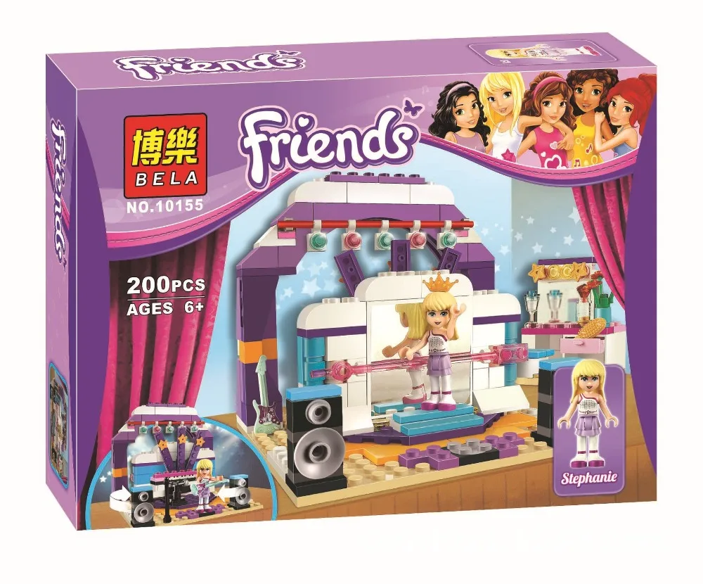 200 Unids Amigo Serie Super Estrella Etapa de Ensayo Modelo Kit Construccion Bloques Ladrillos Juguete Nina|bloques construccion|bloques