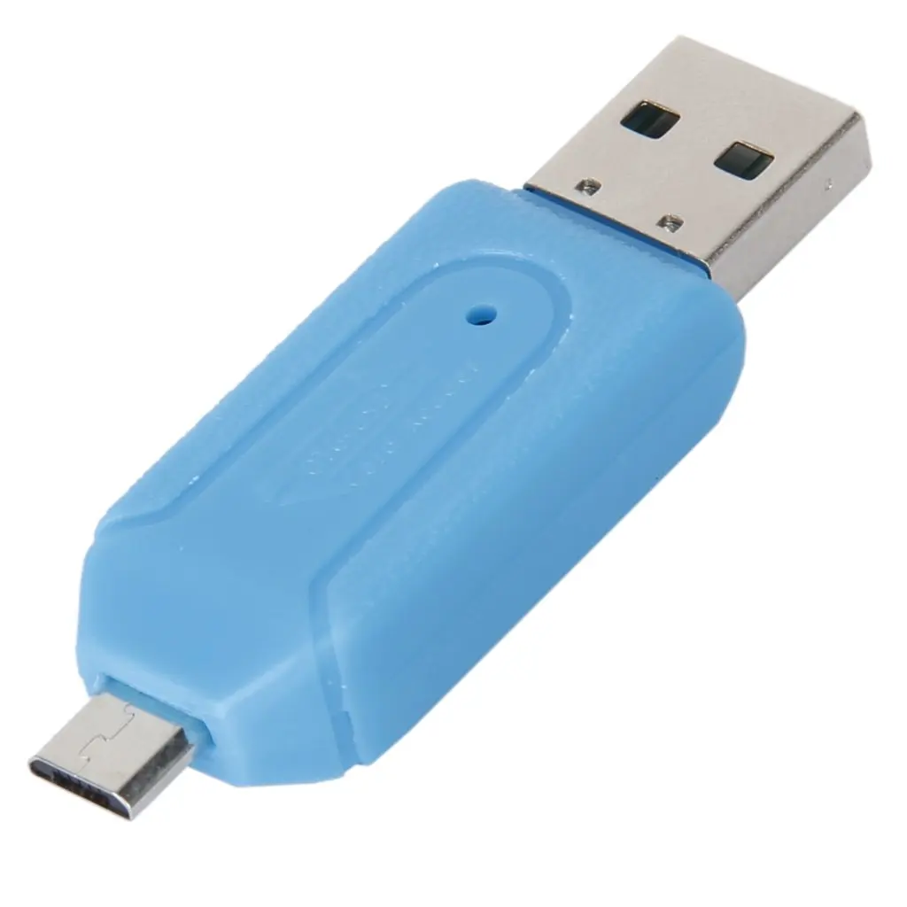 USB 2 0 + Micro OTG SD ST кардридер для сотового телефона планшетного ПК (синий)|card reader|otg sdcard