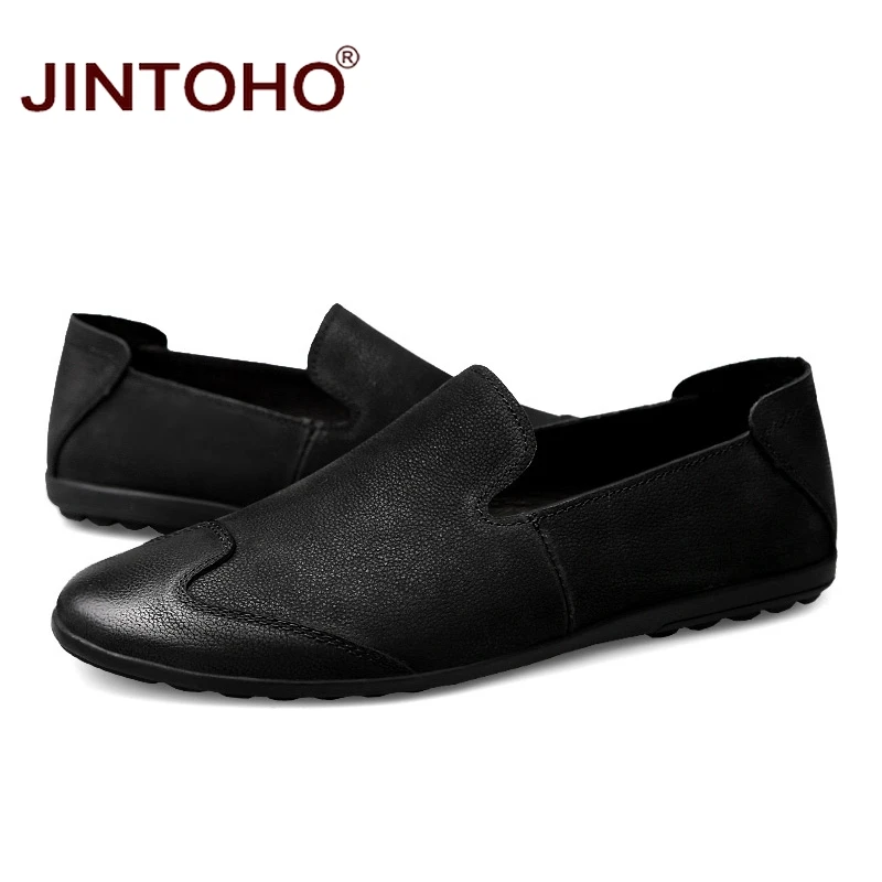 JINTOHO Мужская обувь из натуральной кожи модная повседневная Брендовая мужские