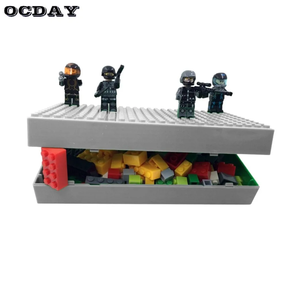 Креативные строительные блоки коробка для хранения кирпича DIY игрушки