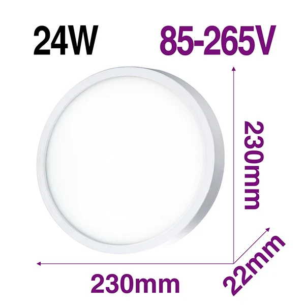 24W Warm White Светодиодный потолочный светильник, современный светильник, 6 Вт, 9 Вт, 13 Вт, 18 Вт, 24 Вт, 40 Вт, три цвета, светодиодный светильник Pandel для гостиной, коридора, кухни - Цвет корпуса: 24W Warm White