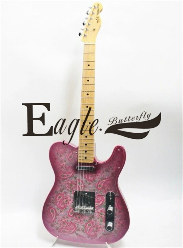 

Eagle. Butterfly Electric guitar,Bass Custom Shop,Customized Pink Tele21 Electric Guitar with Paisley Pattern