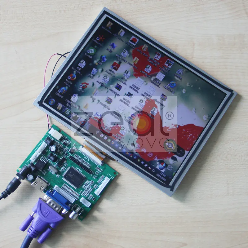 

HDMI+VGA+2AV+Revering Driver Board +90% NEW 8inch 800*600 AT080TN52 LCD For Raspberry Pi