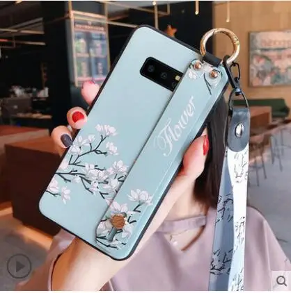 

For samsung galaxy note 8 case silicone style painted with wrist strap lanyard phone case for samsung note8 cover case fundas