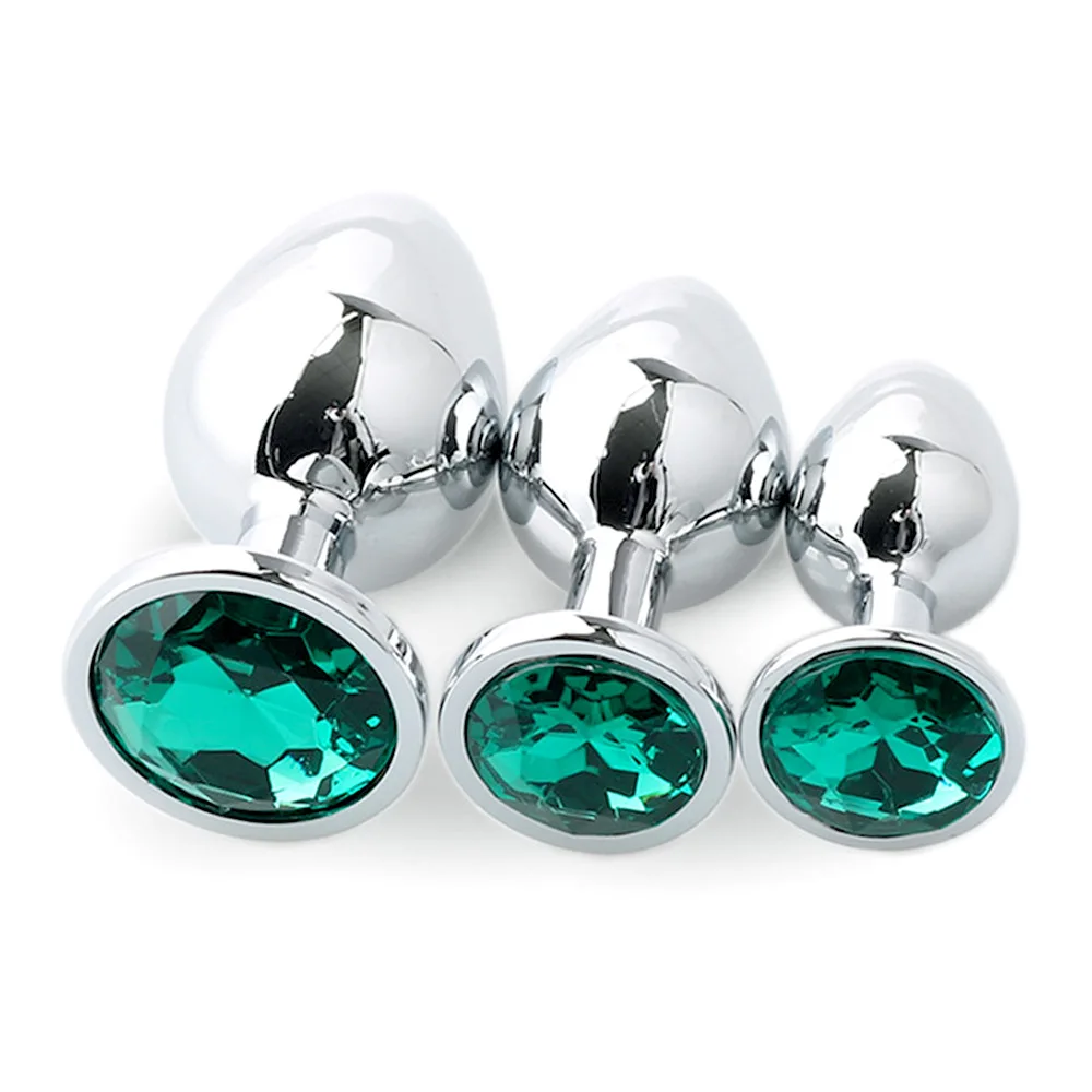 Stainless steel Anal Plug Removable Jewelry Decoration Butt Sex Toys Prostate Massager Anus for Women Male Gay Couple |