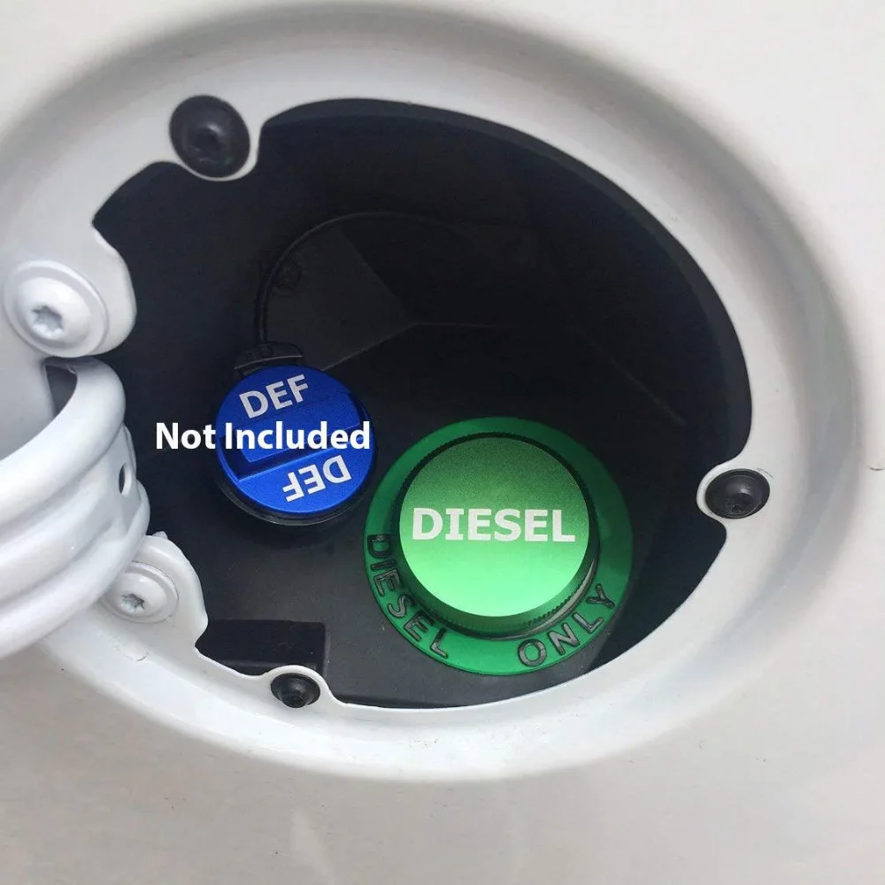 

WEYHAA Car Diesel Billet Aluminum Magnetic Fuel Cap Cover Green for Dodge Ram 2013-2017